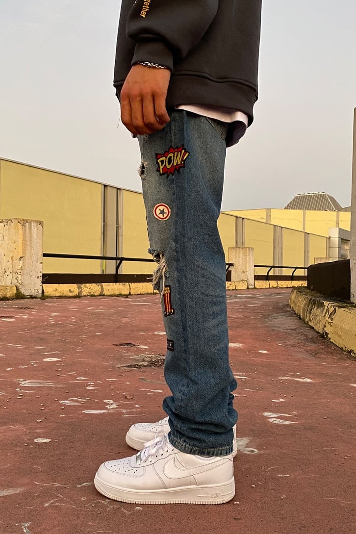 Old School Patchwork Premium Denim