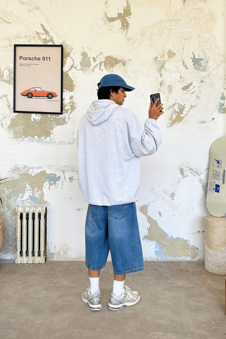 Ön Baskılı Oversize Hoodie