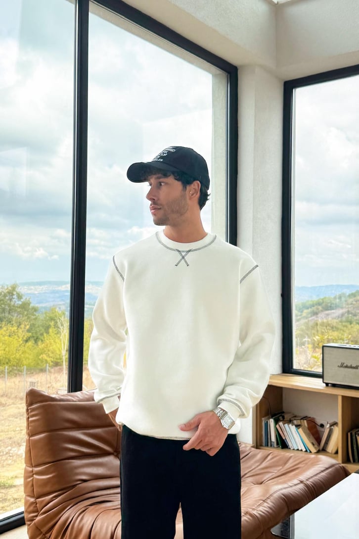 Ön Dikiş Detay Sweatshirt