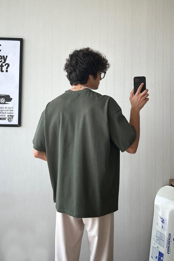 Opium Baskılı Oversize Tişört