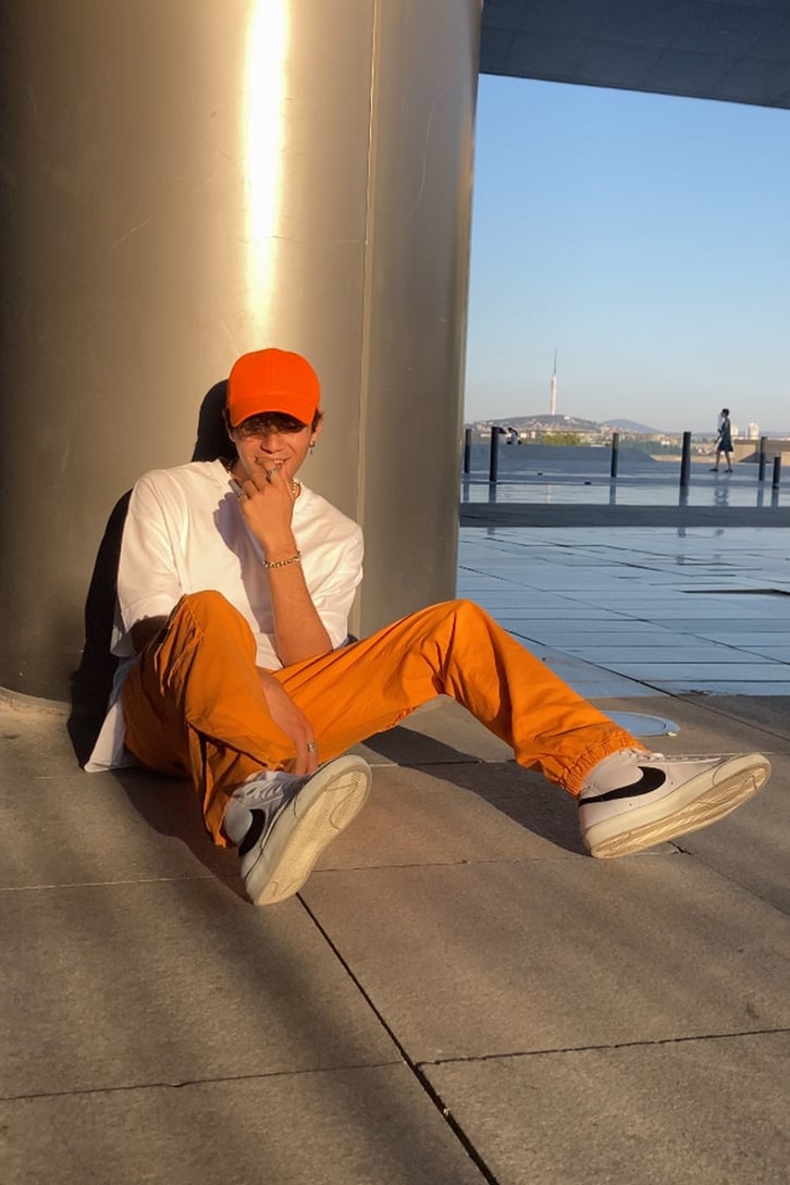 Orange Pocket Premium Cargo Pants