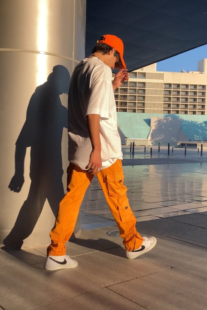 Orange Pocket Premium Cargo Pants