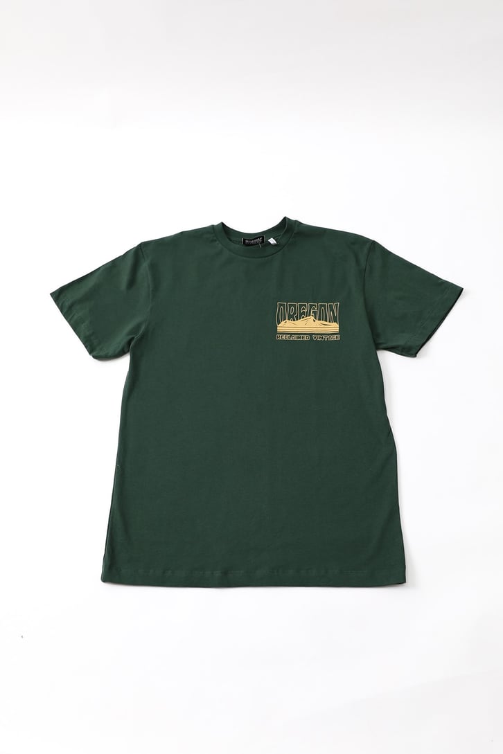 Orfgon Baskılı Haki Oversize Tshirt