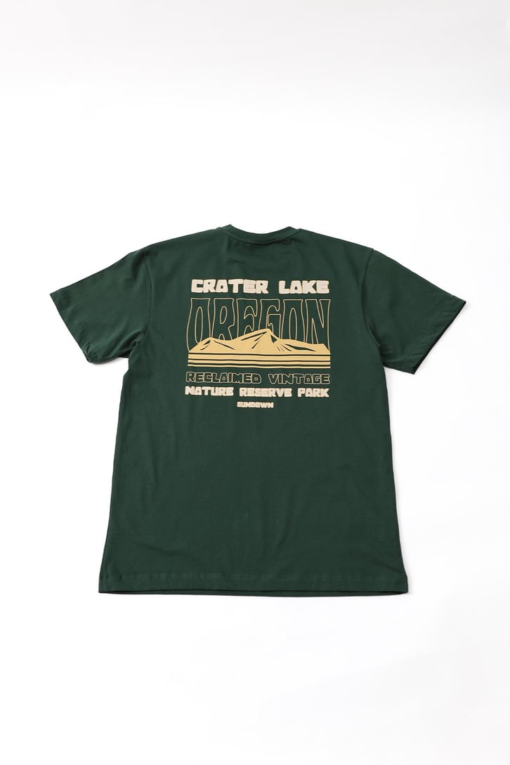 Orfgon Baskılı Haki Oversize Tshirt