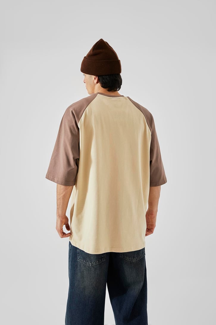 Orlando Baskılı Bej Oversize Tişört