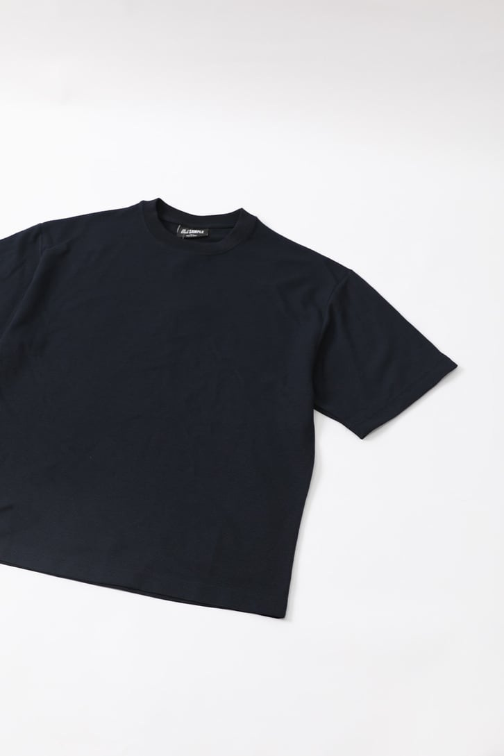Örme Basic Lacivert Oversize Tshirt