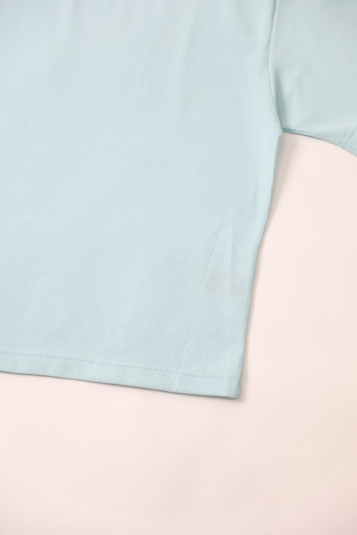 Örme Bebek Mavisi Oversize Tshirt