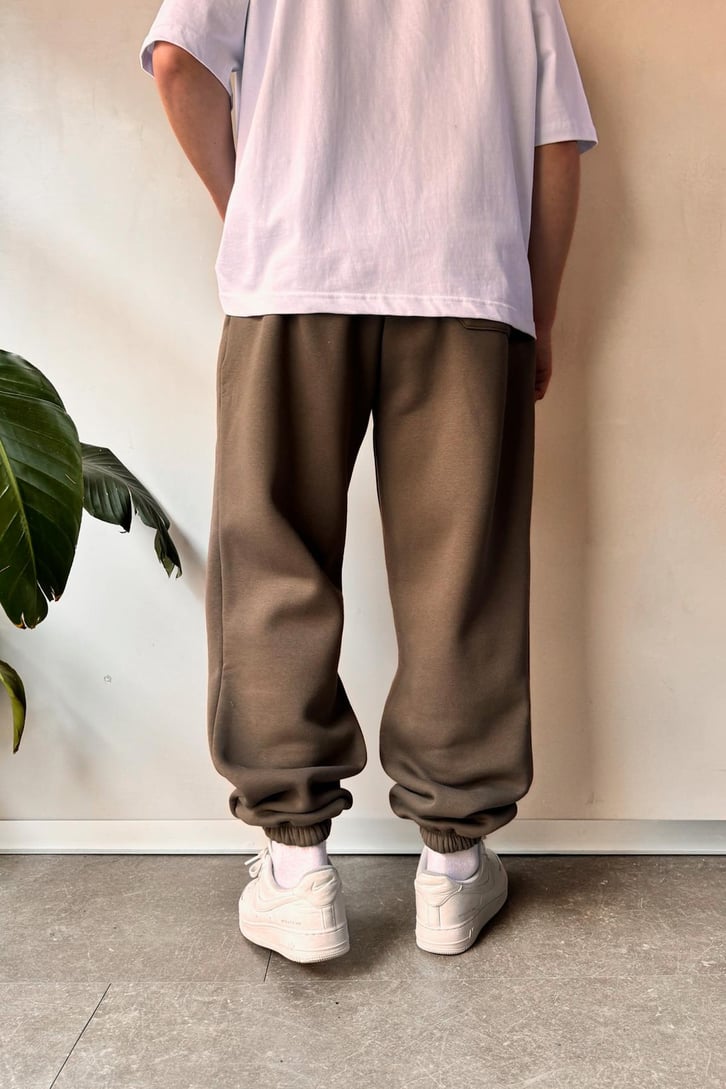 Oversize Açık Kahverengi Jogger Eşofman Altı