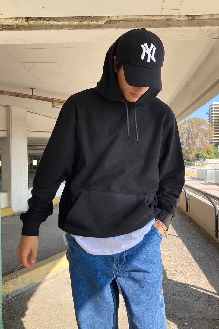 Oversize Basic Black Hoodie