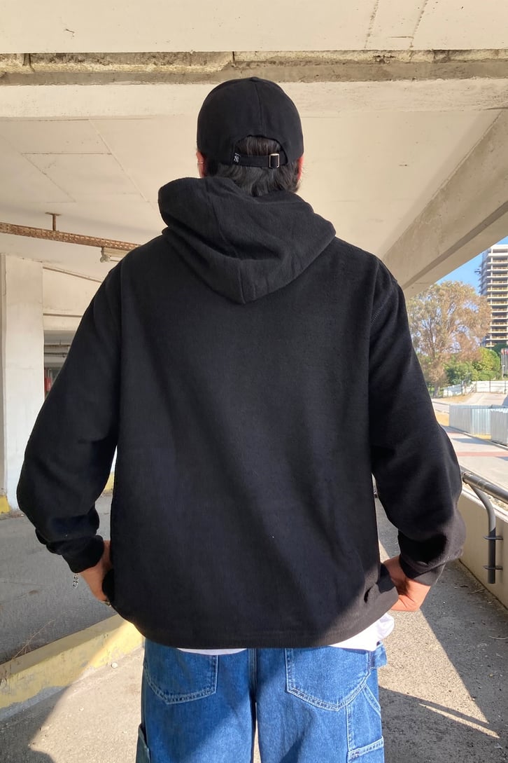 Oversize Basic Black Hoodie