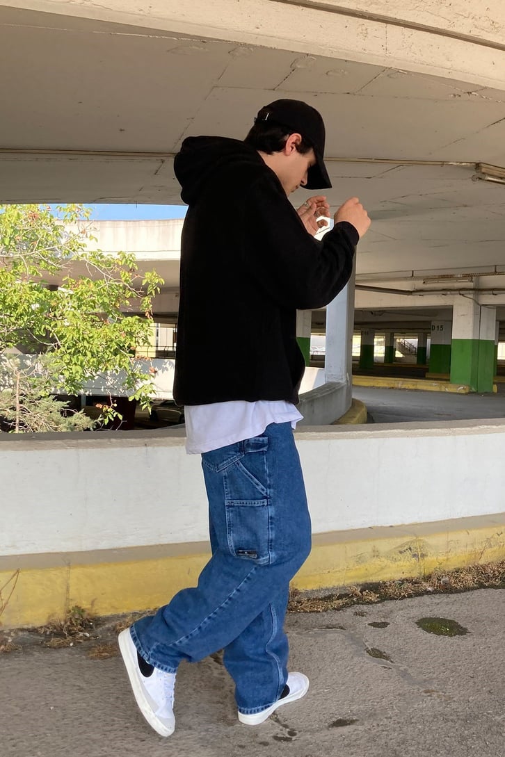 Oversize Basic Black Hoodie