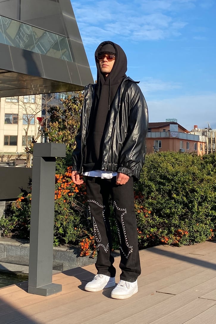 Oversize Bomber Premium Leather Jacket
