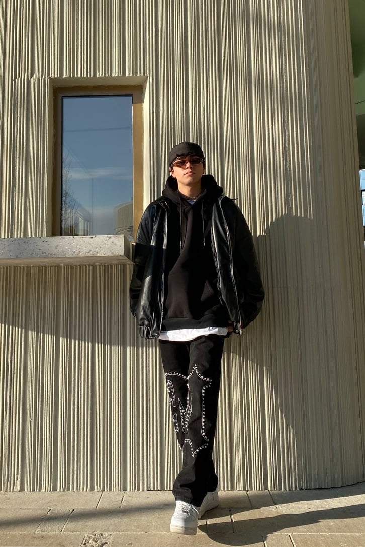 Oversize Bomber Premium Leather Jacket