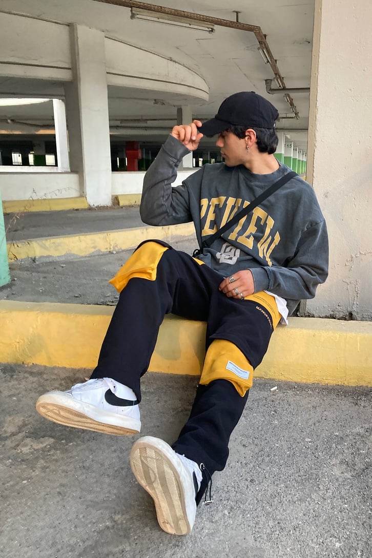 OVERSIZE CEPLİ SWEATPANTS