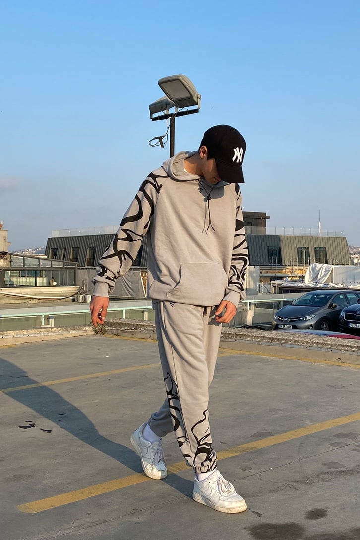 OVERSIZE DALGA BASKILI ESOFMAN TAKIMI