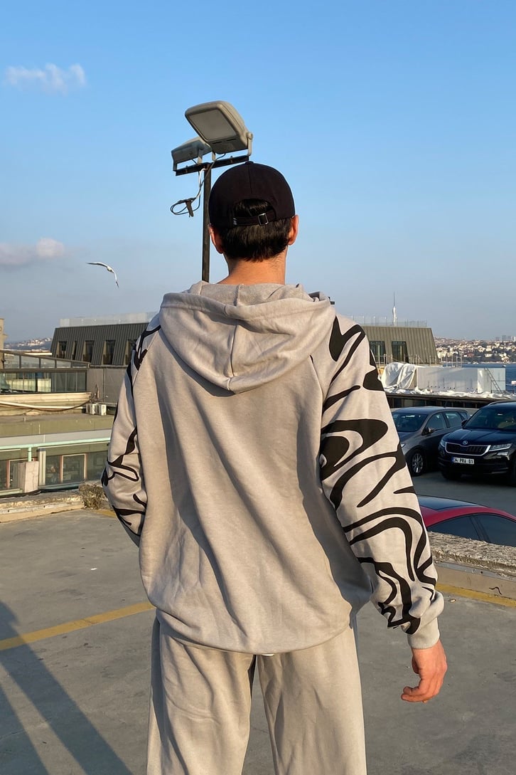 OVERSIZE DALGA BASKILI ESOFMAN TAKIMI