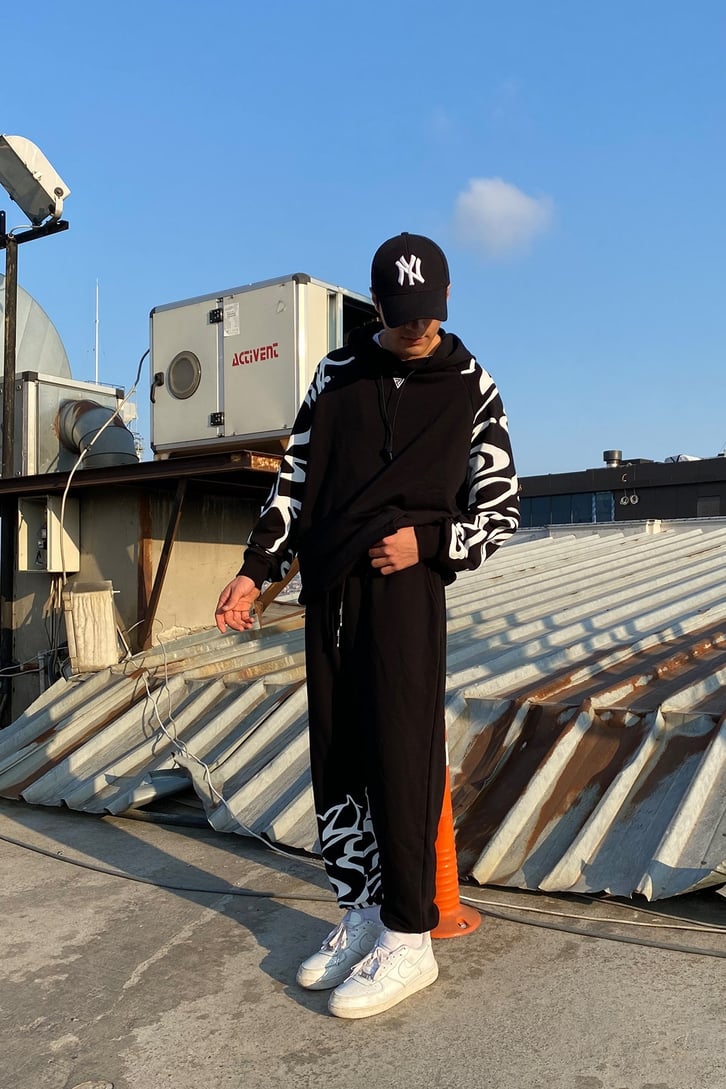 OVERSIZE DALGA BASKILI ESOFMAN TAKIMI