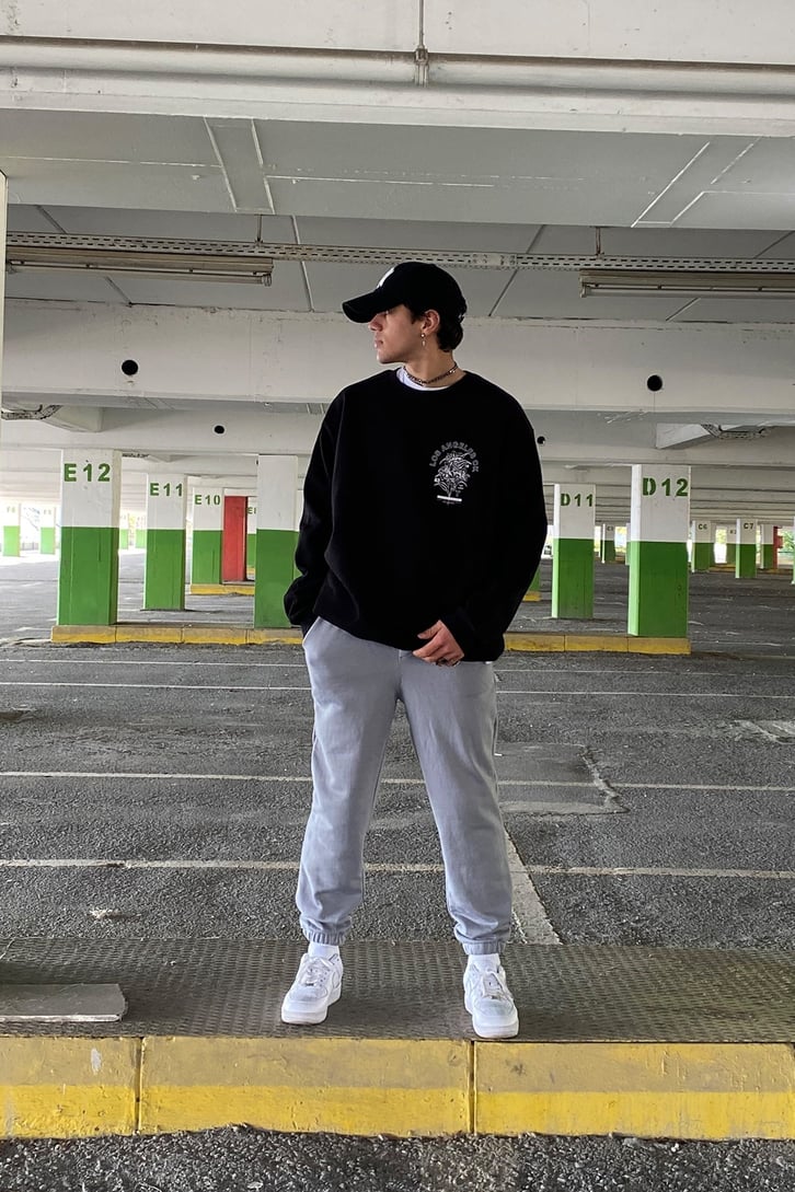 Oversize Dark Gray Premium Basic Sweatpant