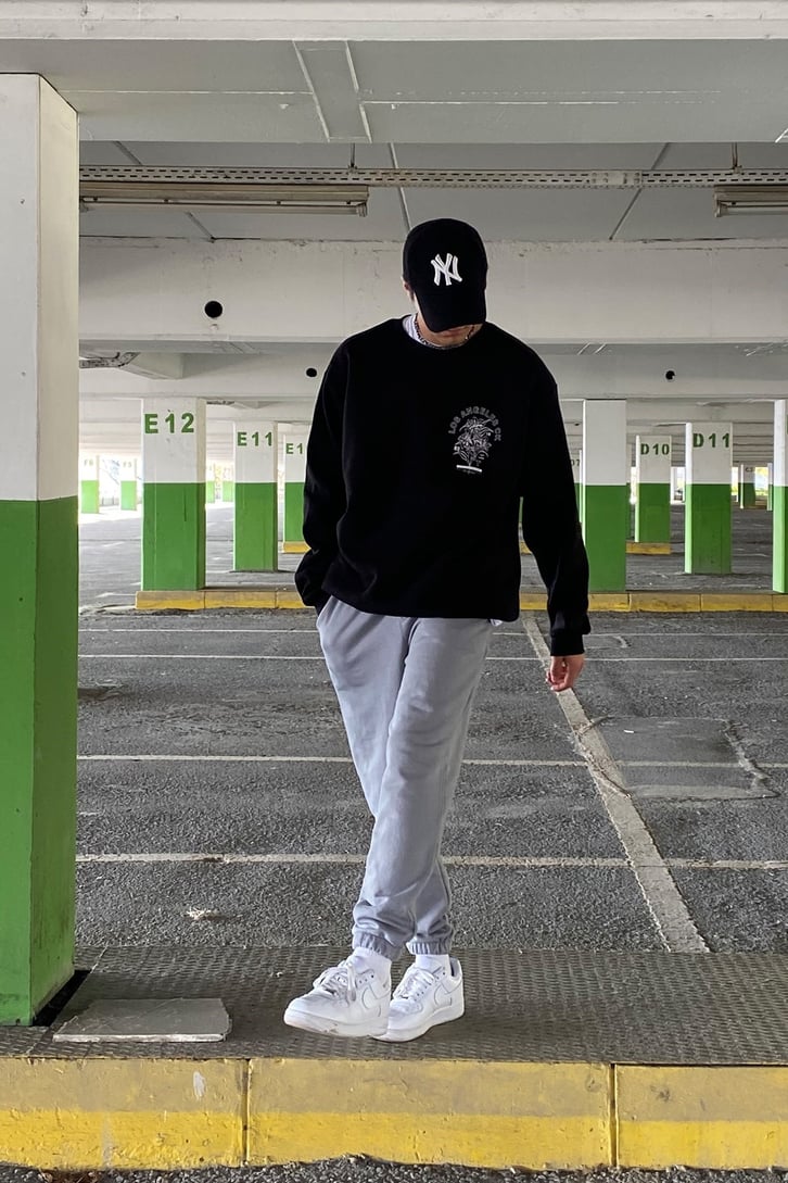 Oversize Dark Gray Premium Basic Sweatpant