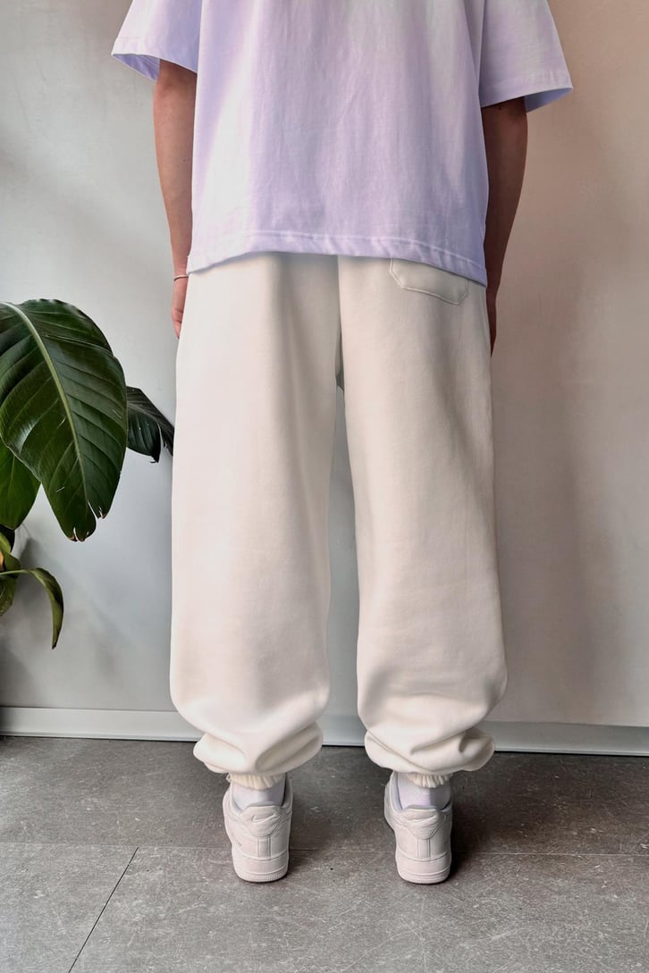 Oversize Ekru Jogger Eşofman Altı