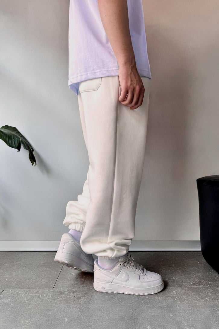 Oversize Ekru Jogger Eşofman Altı