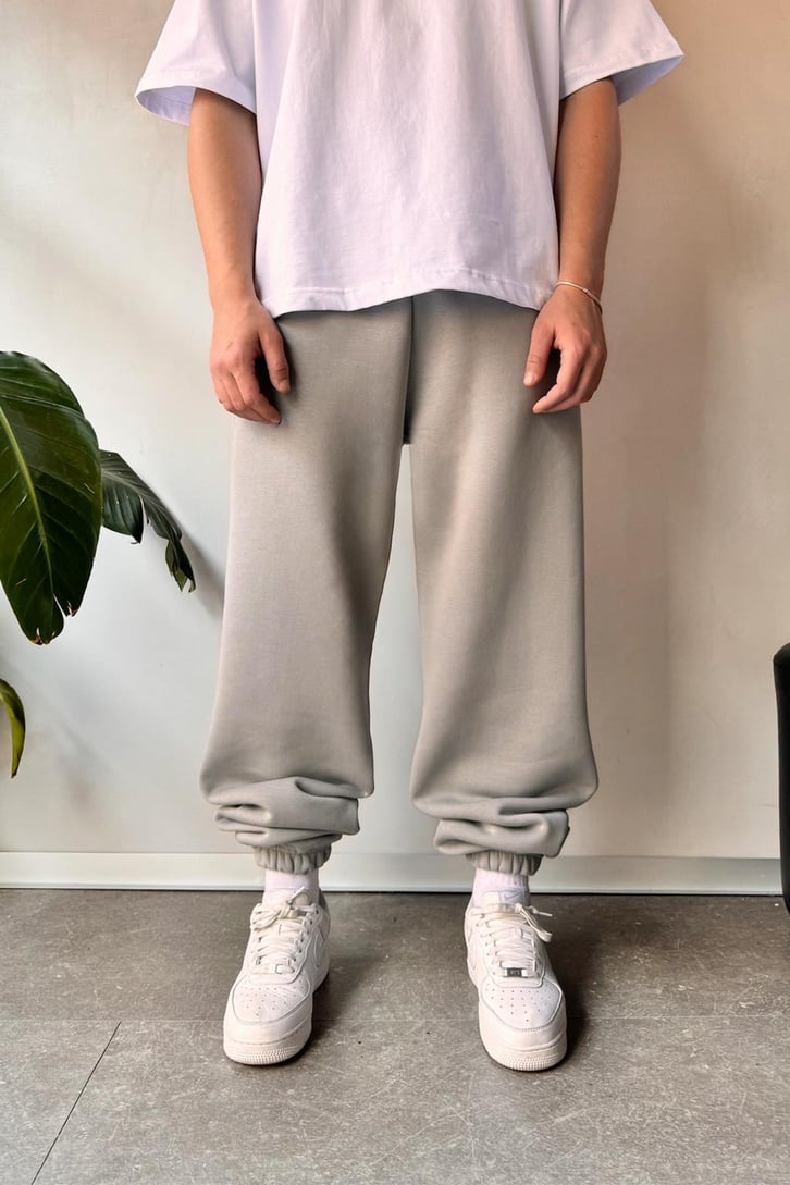 Oversize Gri Jogger Eşofman Altı