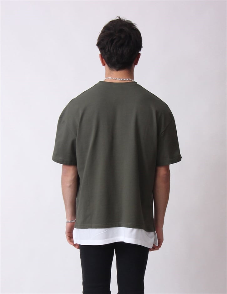 OVERSIZE İKİ KATLI BASIC TSHIRT