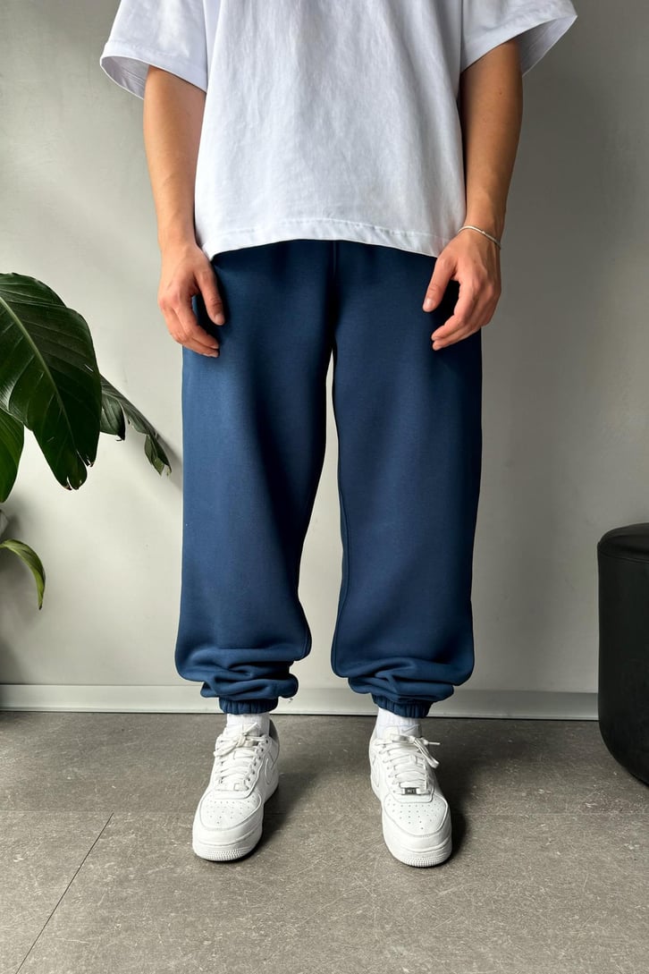 Oversize İndigo Jogger Eşofman Altı