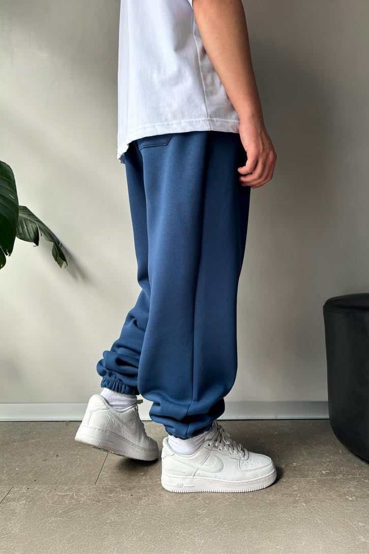 Oversize İndigo Jogger Eşofman Altı