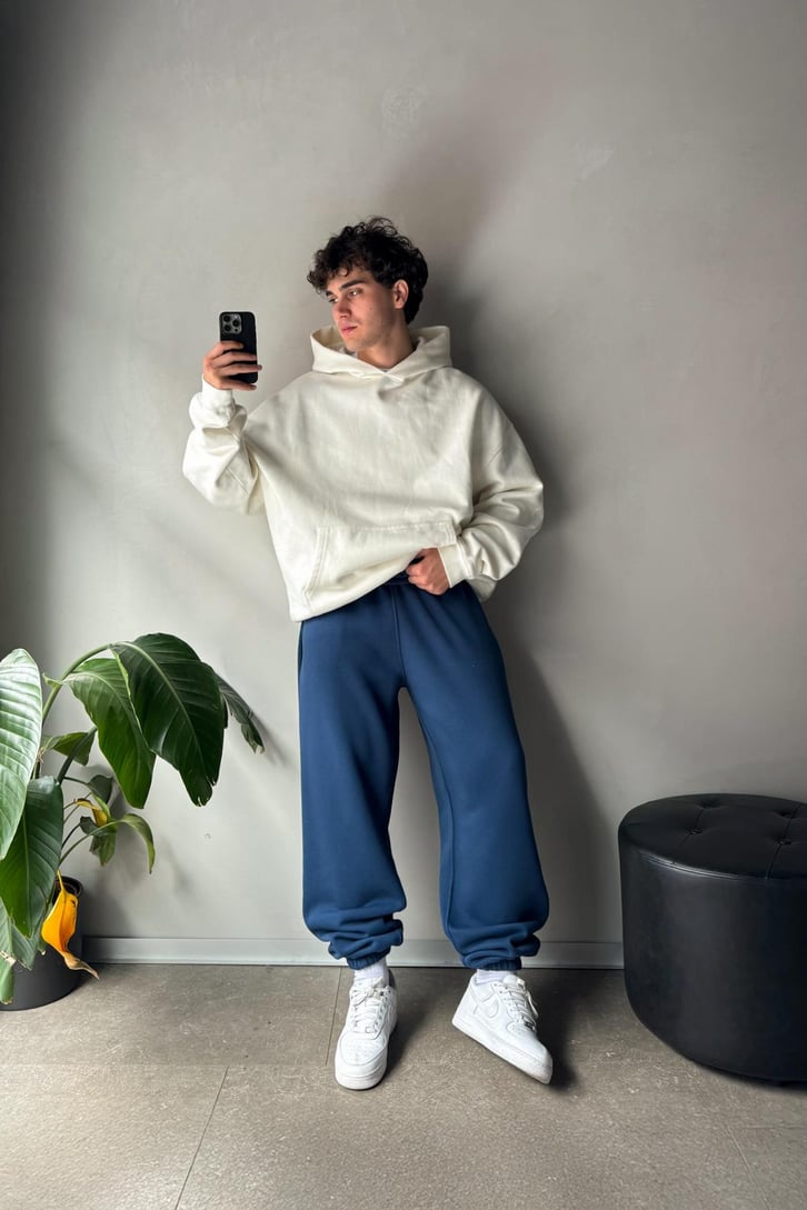 Oversize İndigo Jogger Eşofman Altı