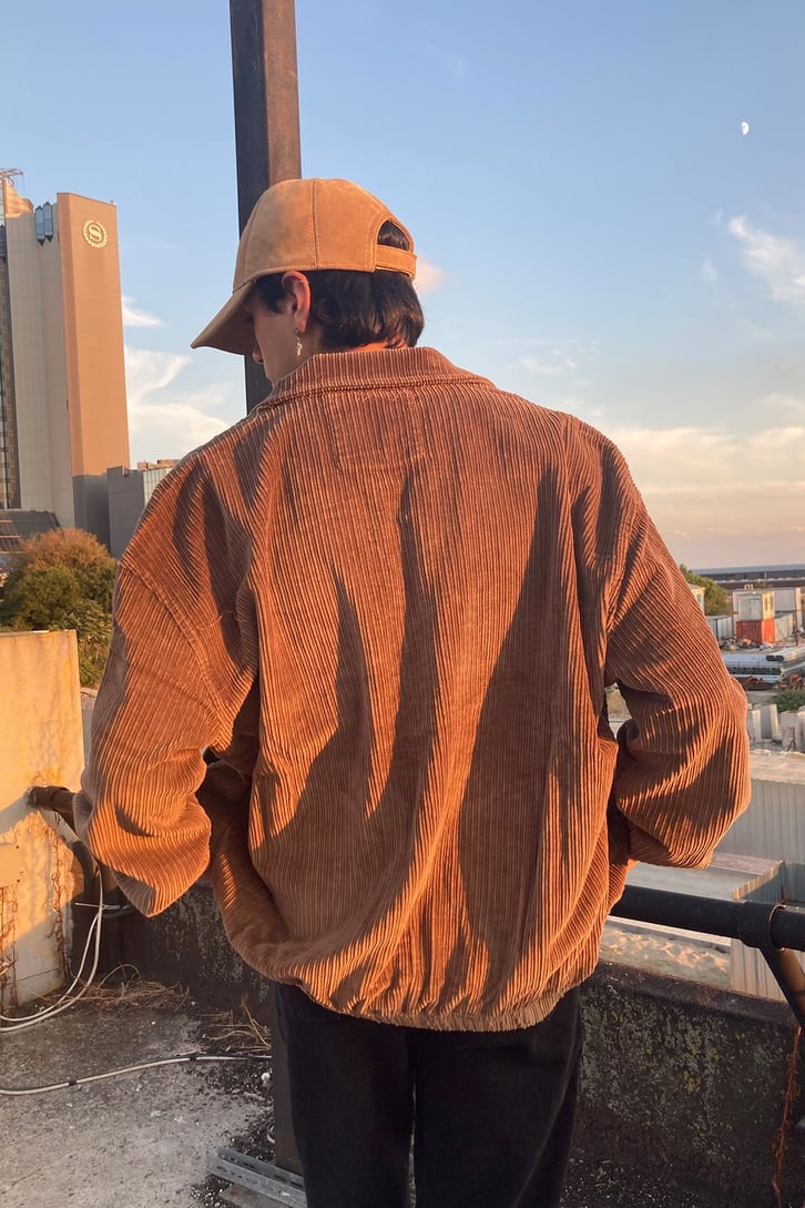 OVERSIZE KADİFE VİNTAGE CEKET