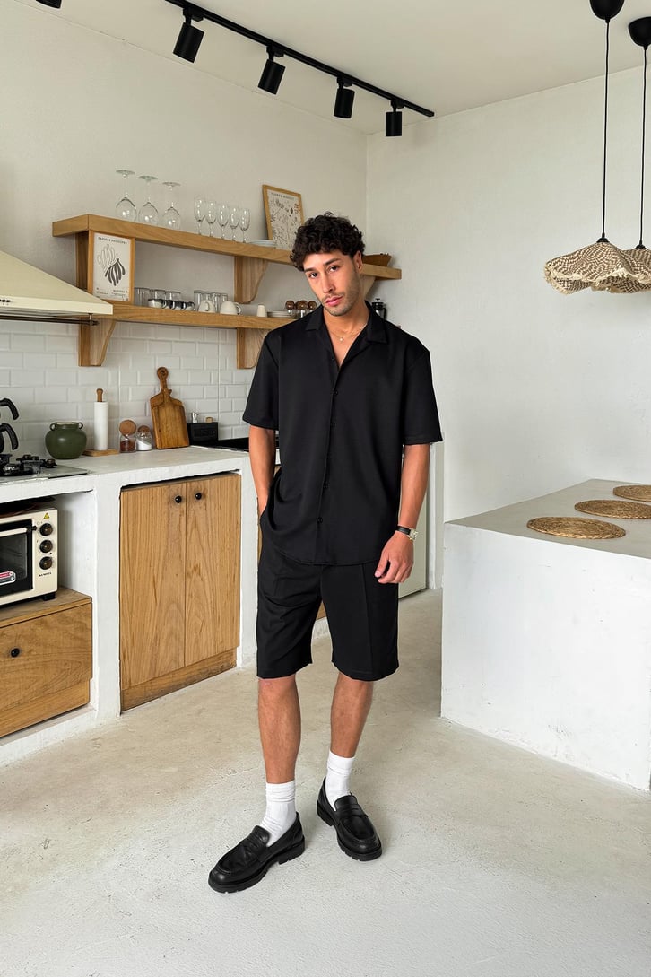Oversize Kısa Kol Gömlek