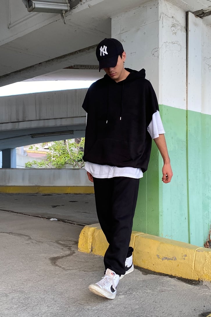 OVERSIZE KISA KOLLU BASIC HOODIE