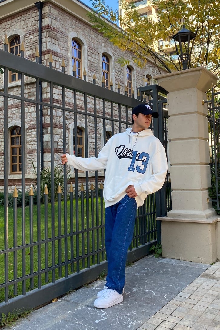OVERSIZE KOLEJ STİLİ HOODIE
