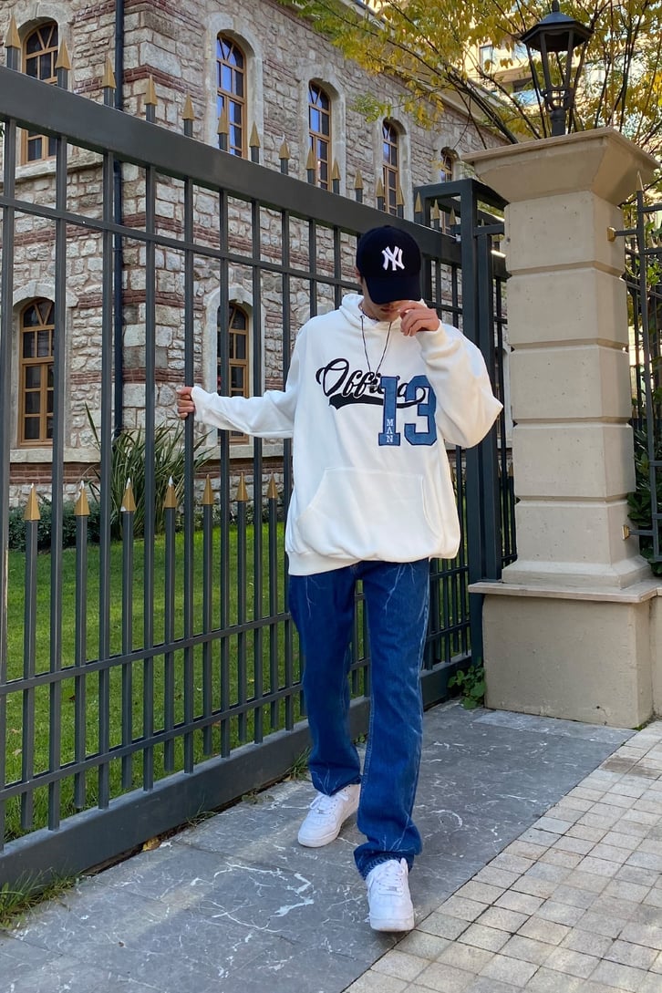 OVERSIZE KOLEJ STİLİ HOODIE