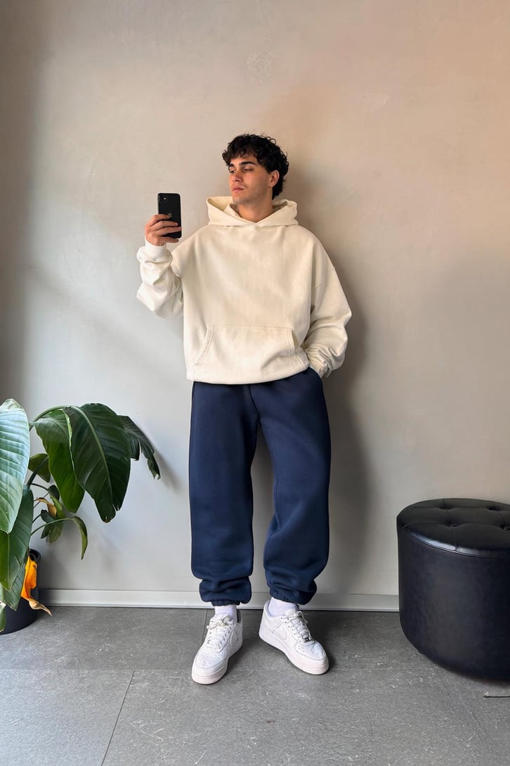 Oversize Lacivert Jogger Eşofman Altı