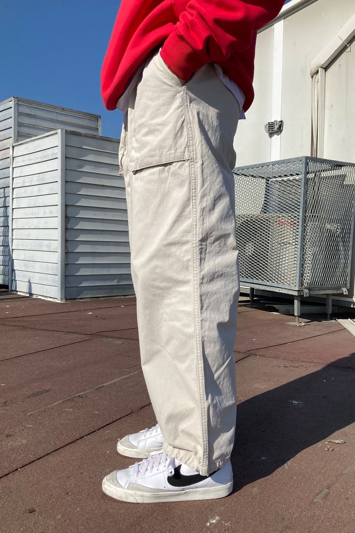 Oversize Pocket Elastic Ankle Trousers