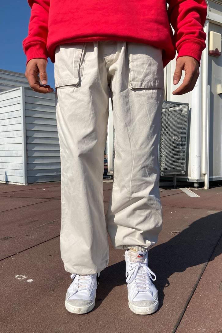Oversize Pocket Elastic Ankle Trousers