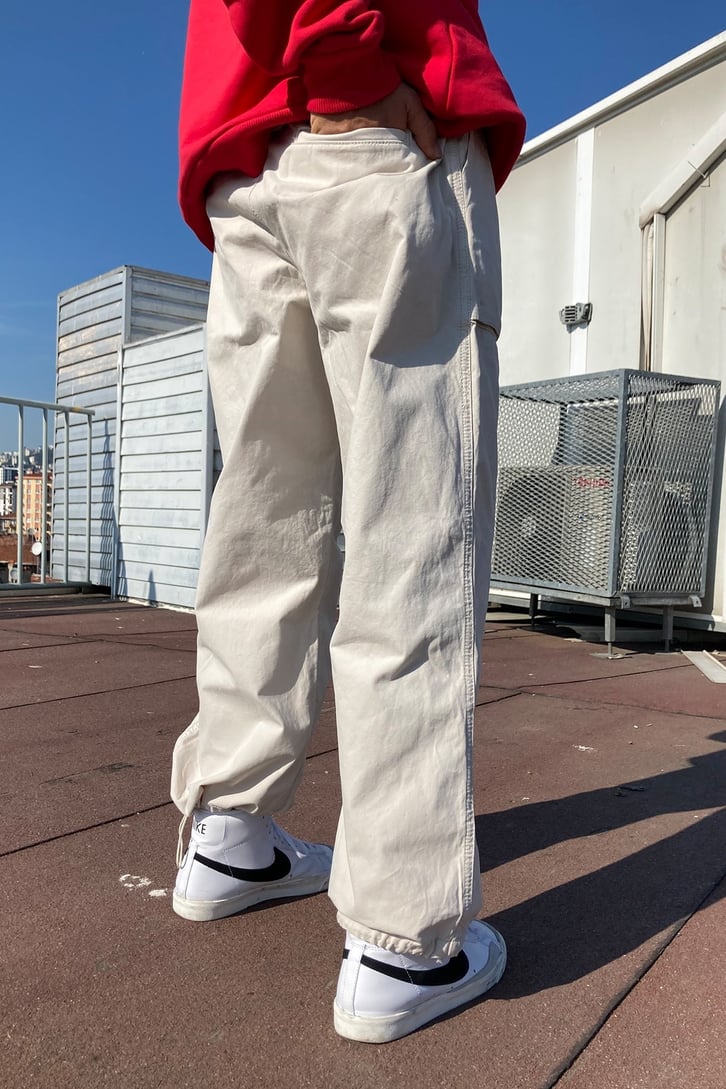 Oversize Pocket Elastic Ankle Trousers
