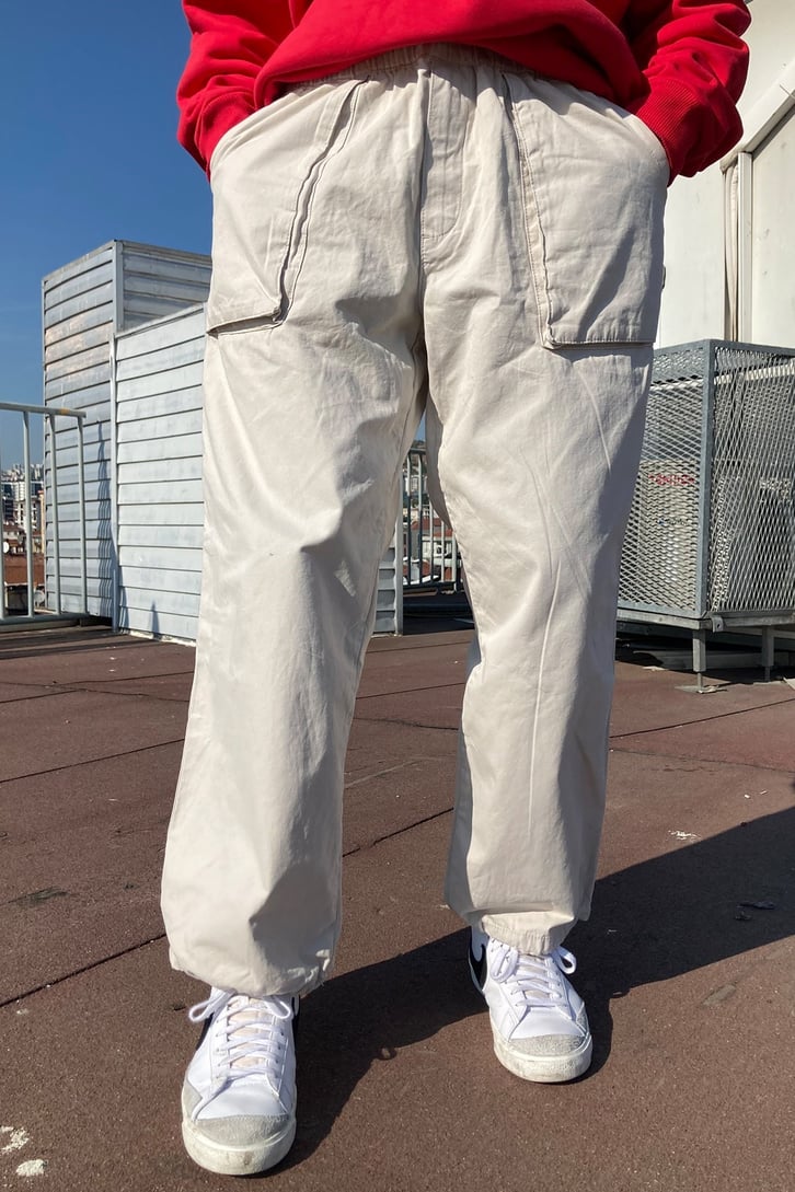 Oversize Pocket Elastic Ankle Trousers