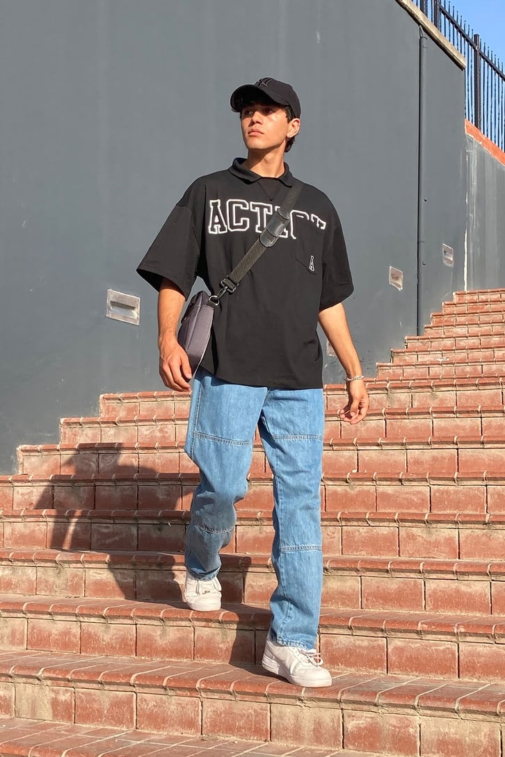 OVERSIZE POLO YAKA ACTION TSHIRT