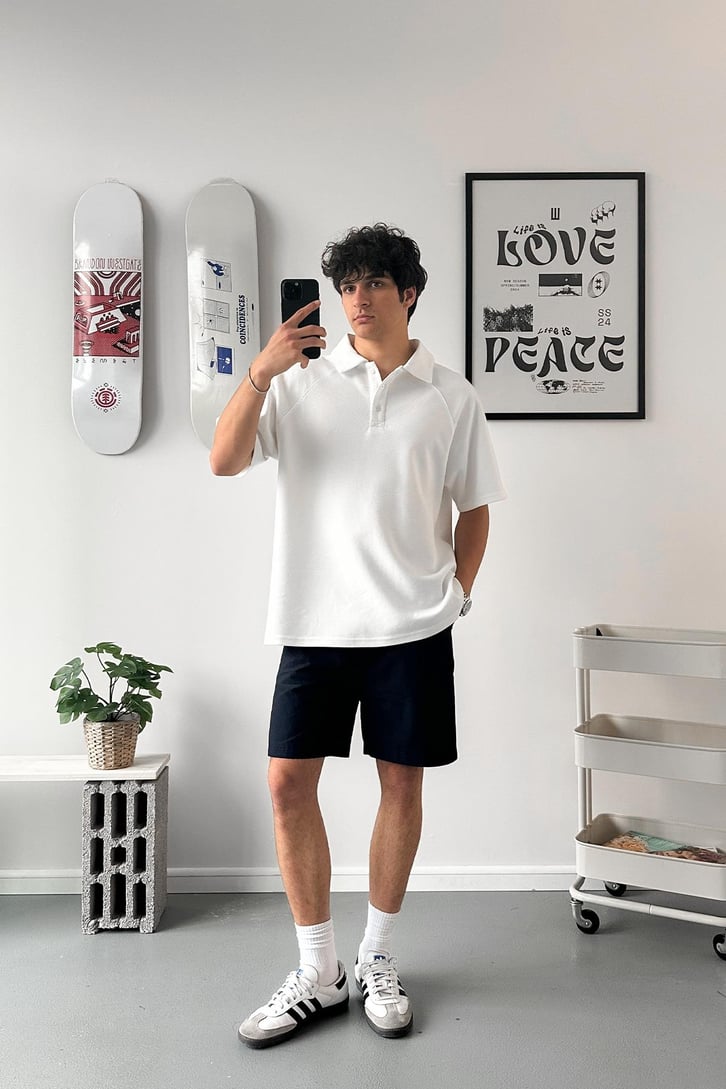 Oversize Polo Yaka Tişört
