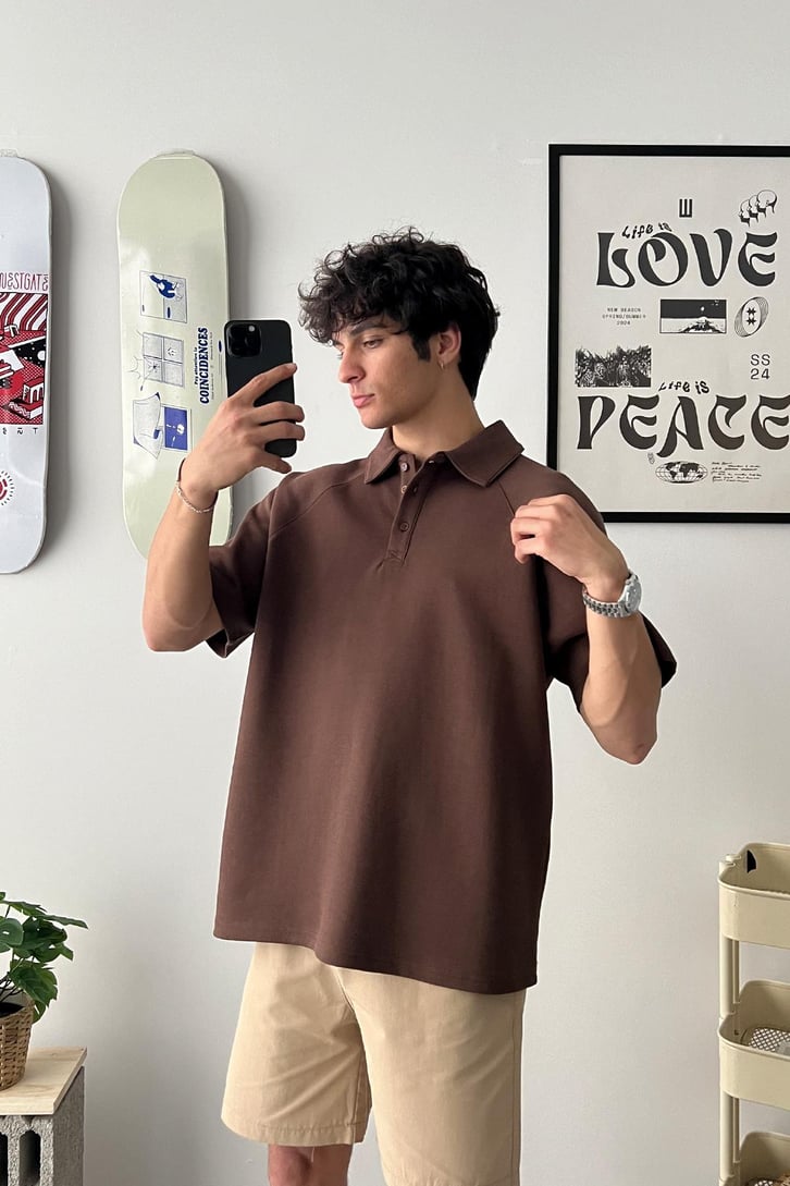 Oversize Polo Yaka Tişört