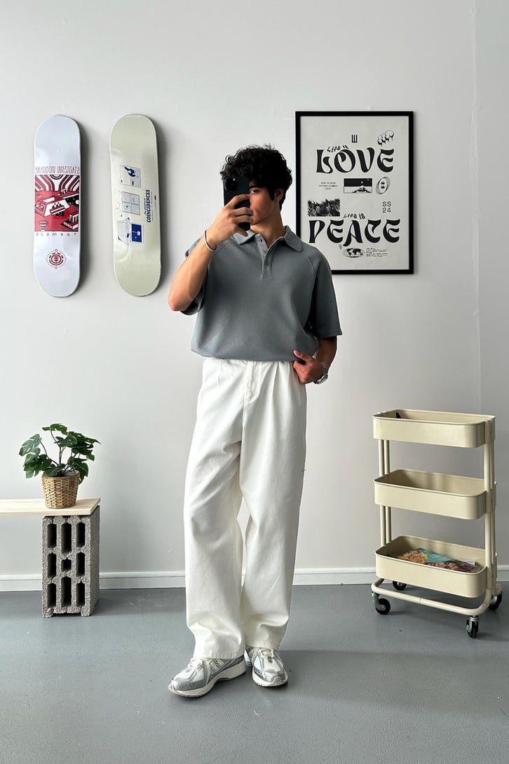 Oversize Polo Yaka Tişört