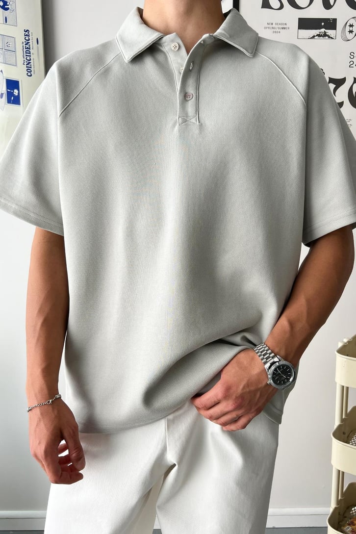 Oversize Polo Yaka Tişört