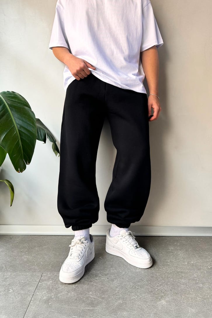 Oversize Siyah Jogger Eşofman Altı