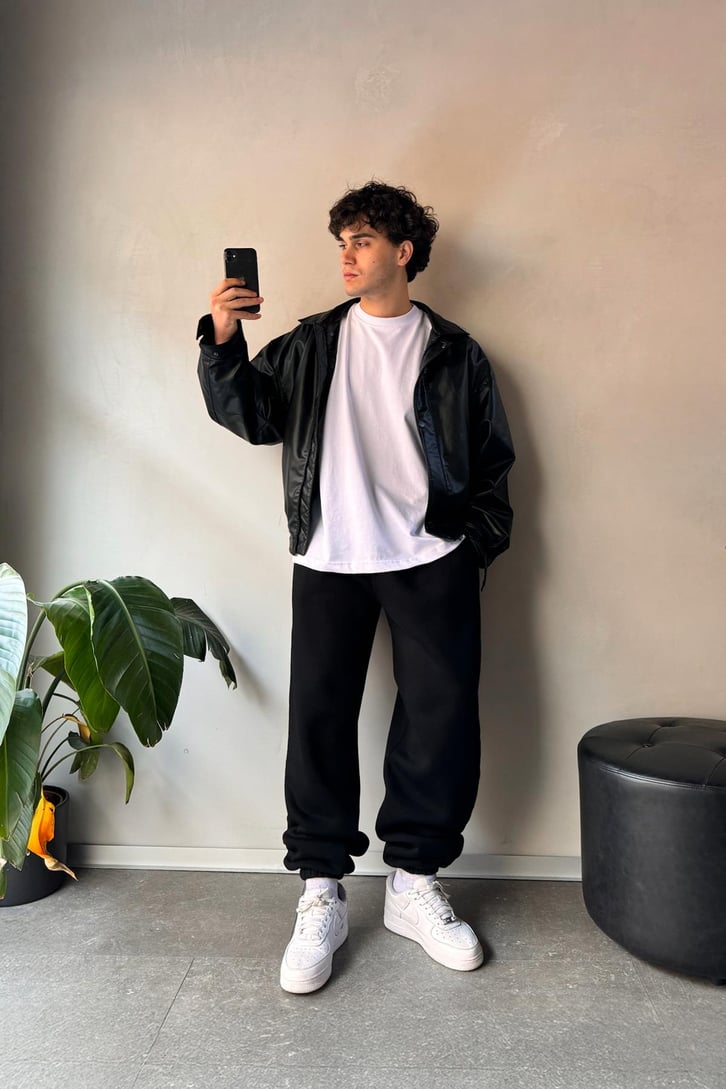 Oversize Siyah Jogger Eşofman Altı