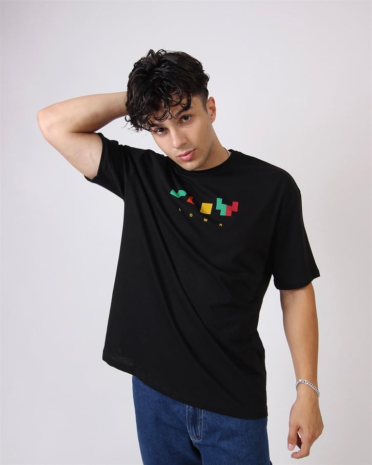 OVERSIZE TETRIS DETAYLI TSHIRT