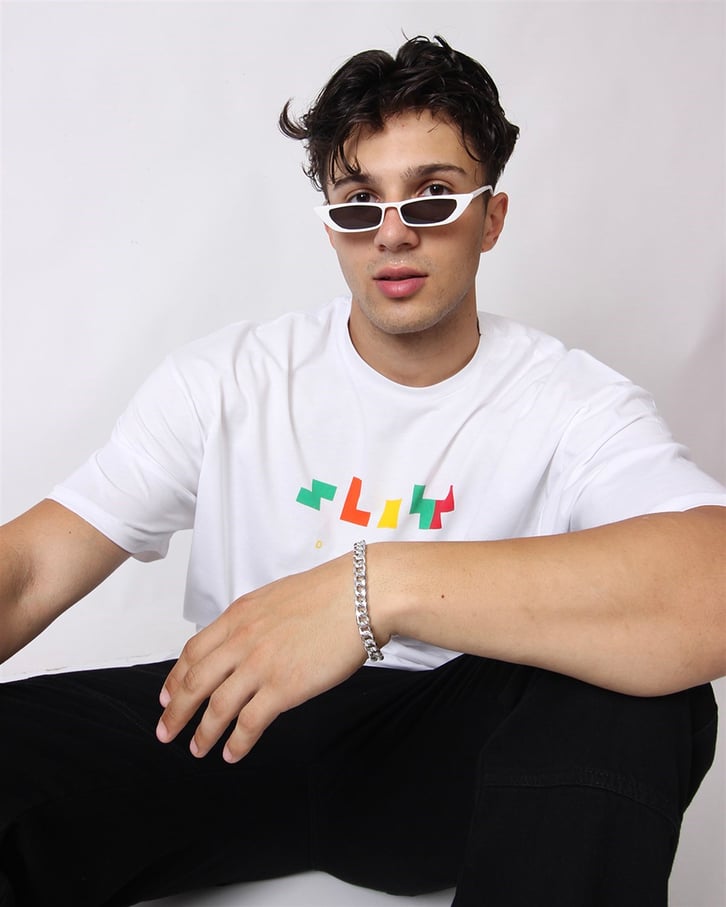 OVERSIZE TETRIS DETAYLI TSHIRT