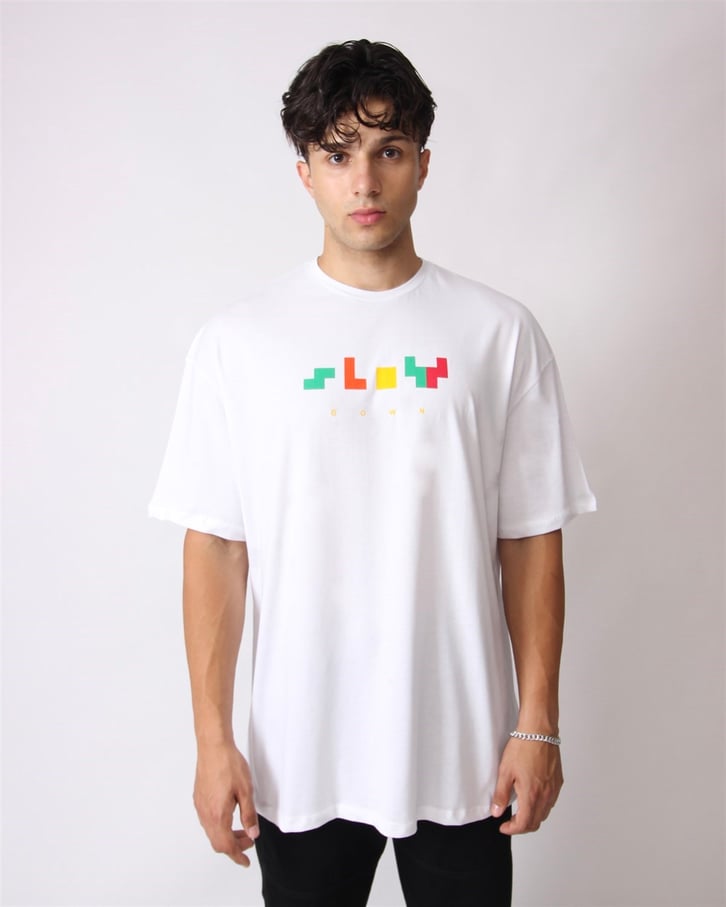 OVERSIZE TETRIS DETAYLI TSHIRT